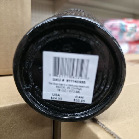 Getting 4 Starbucks 2024 Black Pleated Metallic Core Tumbler 16oz Venti Cold Cup - Picture 2 of 2